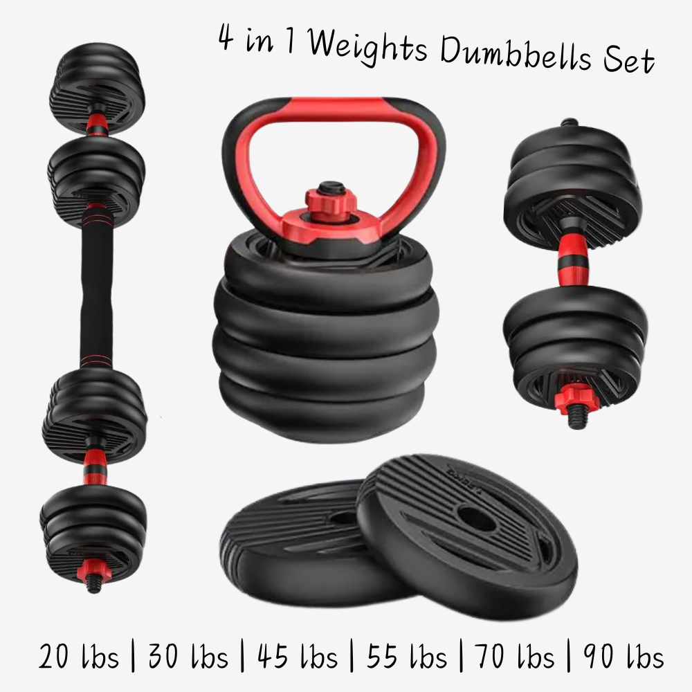 4-in-1 Adjustable Dumbbell Sets